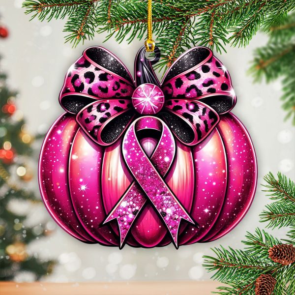 Breast Cancer Awareness Custom Shape 2-sided Acrylic Ornament – GNE 1773