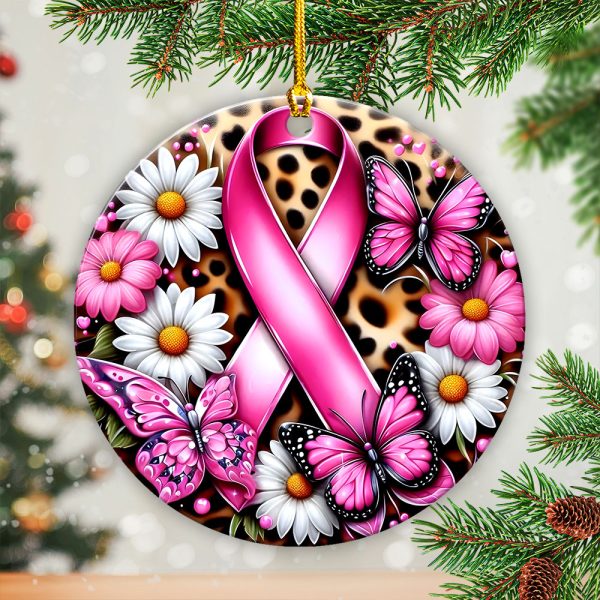 Breast Cancer Awareness Fixed Shape 2-sided Acrylic Ornament - GNE 1786