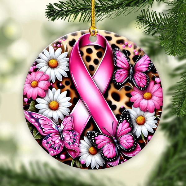 Breast Cancer Awareness Fixed Shape 2-sided Acrylic Ornament - GNE 1786