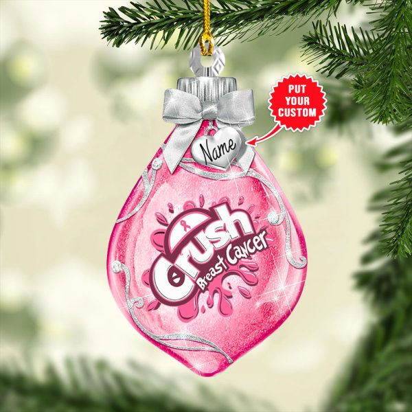 Personalized Breast Cancer Awareness Custom Shape 1-sided Acrylic Ornament – MAITM 8430