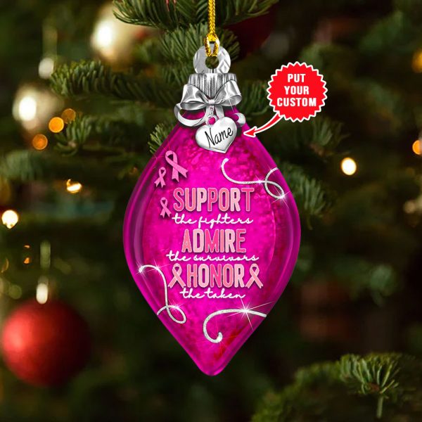 Personalized Breast Cancer Awareness Custom Shape 1-sided Acrylic Ornament – MAITM 8431