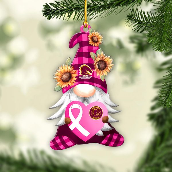 Breast Cancer Awareness x Brisbane Broncos Custom Shape 2-sided Acrylic Ornament – GNE 1737