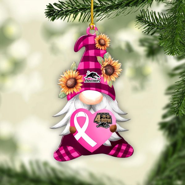 Breast Cancer Awareness x Penrith Panthers Custom Shape 2-sided Acrylic Ornament – GNE 1739