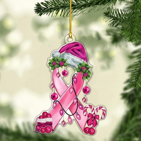 Breast Cancer Awareness Custom Shape Clear 1-sided Acrylic Ornament - HOATT 6666