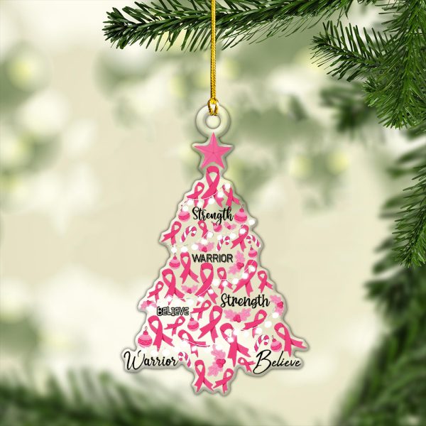 Breast Cancer Awareness Custom Shape Clear 1-sided Acrylic Ornament - HOATT 6695