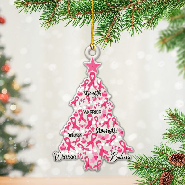 Breast Cancer Awareness Custom Shape Clear 1-sided Acrylic Ornament - HOATT 6695