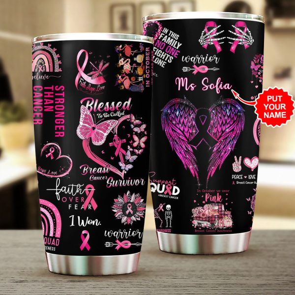 Personalized Breast Cancer Awareness Tumbler Cup - HOATT 6712