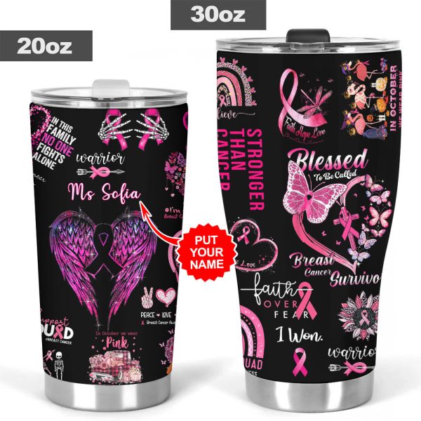 Personalized Breast Cancer Awareness Tumbler Cup - HOATT 6712