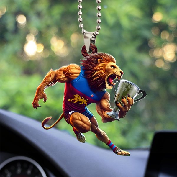 Brisbane Lions Custom Shape 1-sided Acrylic Car Ornament - MAITM 8245