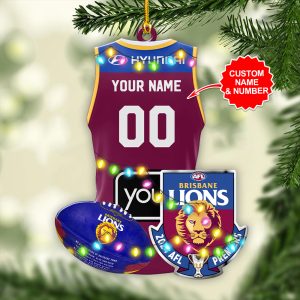 Personalized Brisbane Lions Custom Shape 2-sided Acrylic Ornament – VANDH 3837