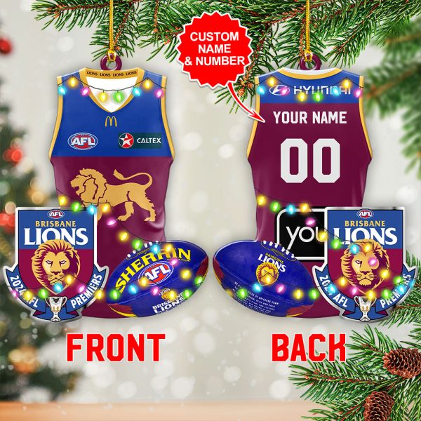 Personalized Brisbane Lions Custom Shape 2-sided Acrylic Ornament – VANDH 3837