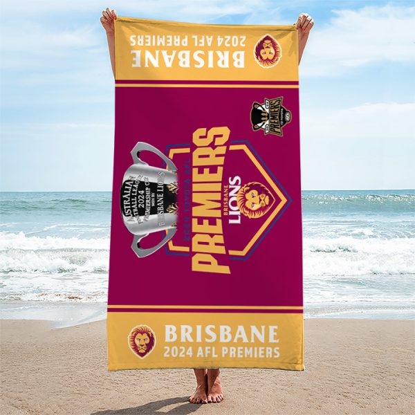 Brisbane Lions Rectangle Beach Towel - TANTN 8550