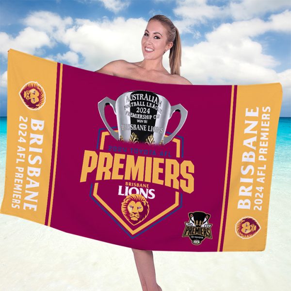 Brisbane Lions Rectangle Beach Towel - TANTN 8550