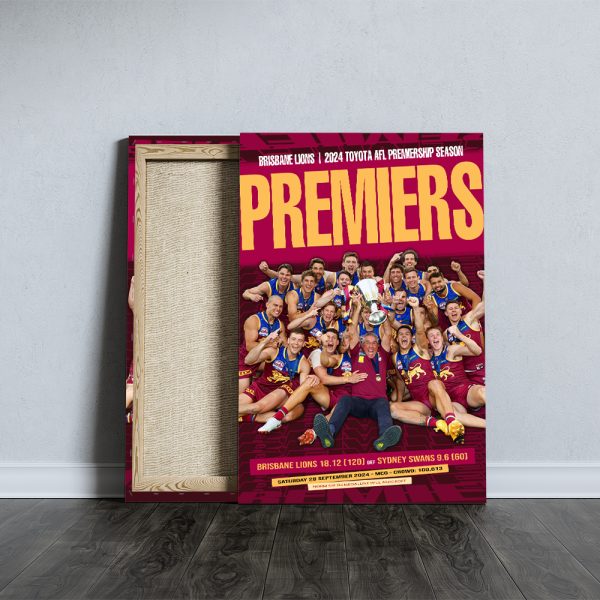 Brisbane Lions Rectangle Canvas With Inner Frame - HOATT 6521