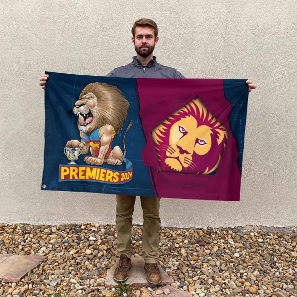 Brisbane Lions 3D House Flag - HOATT 6475