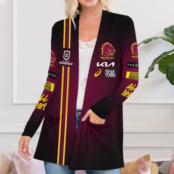 Brisbane Broncos Women's Patch Pocket Cardigan - VANDH 3769