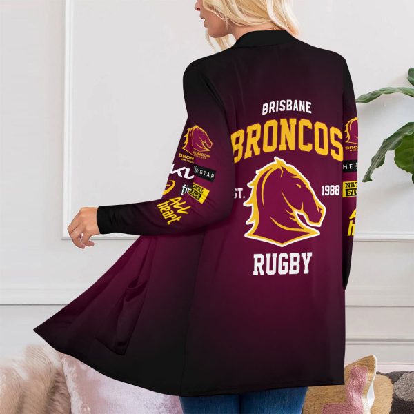 Brisbane Broncos Women's Patch Pocket Cardigan - VANDH 3769