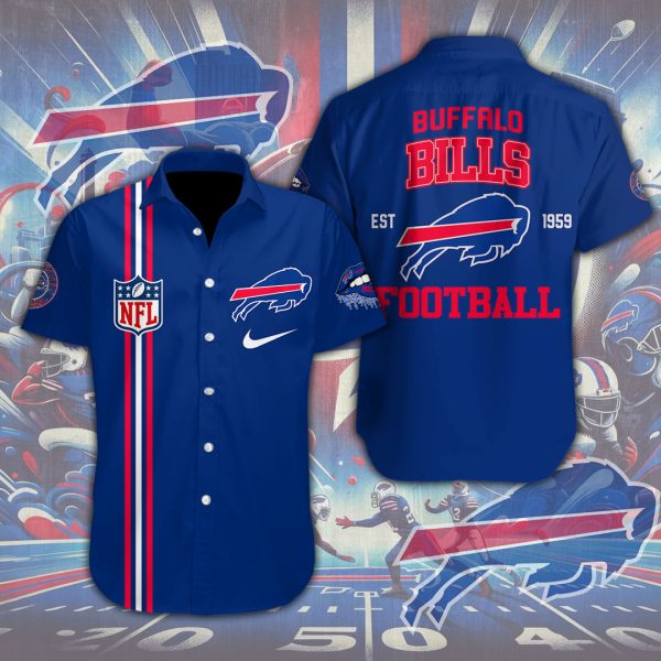 Buffalo Bills Short Sleeve Dress Shirt - MAITM 8543