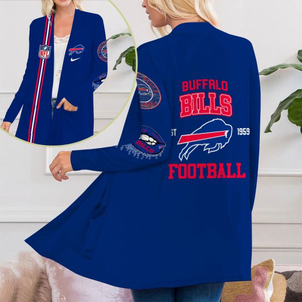 Buffalo Bills Women's Patch Pocket Cardigan - MAITM 8542