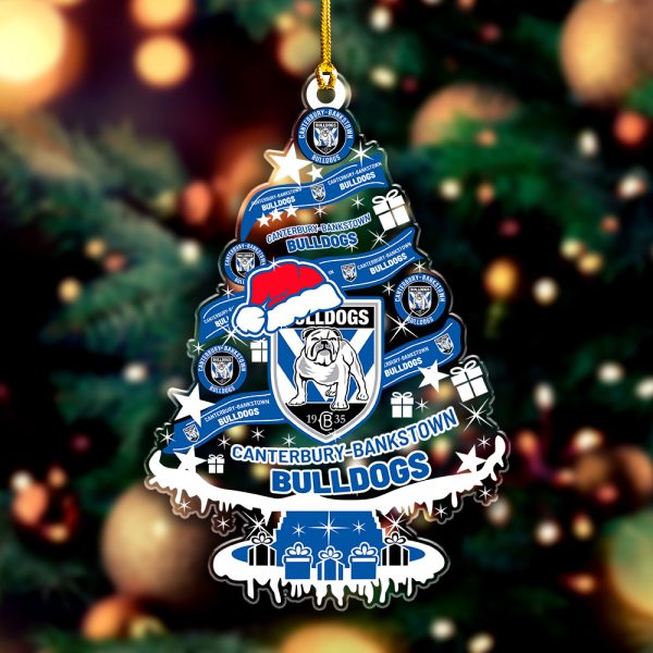 Canterbury-Bankstown Bulldogs Custom Shape Clear 1-sided Acrylic Ornament - VANDH 3594