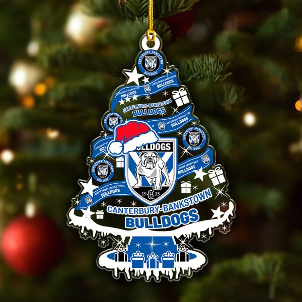 Canterbury-Bankstown Bulldogs Custom Shape Clear 1-sided Acrylic Ornament - VANDH 3594