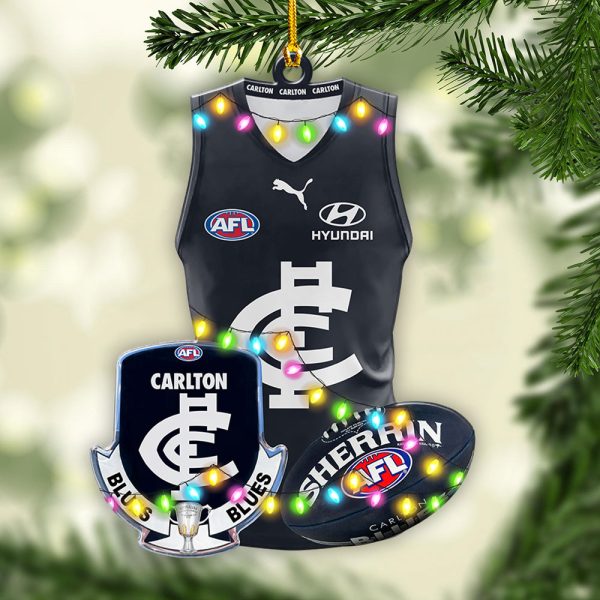 Personalized Carlton Football Club Custom Shape 2-sided Acrylic Ornament – VANDH 3838