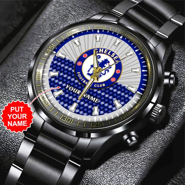 Personalized Chelsea Black Stainless Steel Watch - TANTN 8983