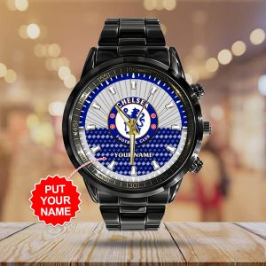 Personalized Chelsea Black Stainless Steel Watch - TANTN 8983