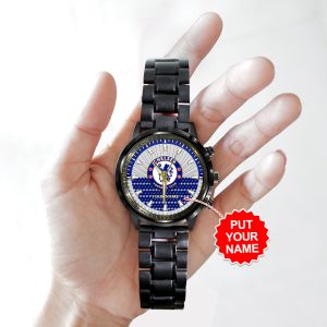 Personalized Chelsea Black Stainless Steel Watch - TANTN 8983