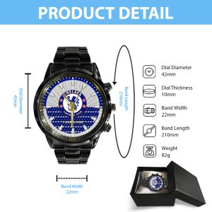 Personalized Chelsea Black Stainless Steel Watch - TANTN 8983