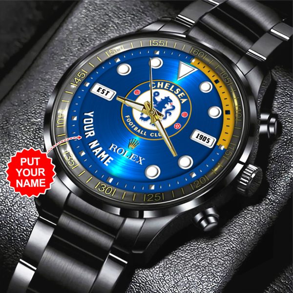 Personalized Chelsea x Rolex Black Stainless Steel Watch - MAITM 8462