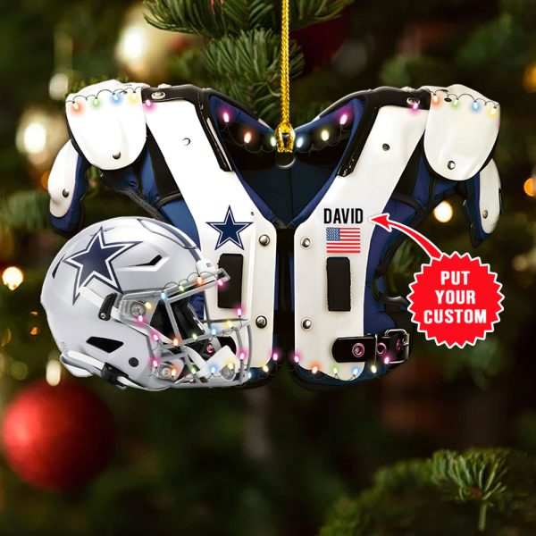 Personalized Dallas Cowboys Custom Shape 1-sided Acrylic Ornament - MAITM 8537