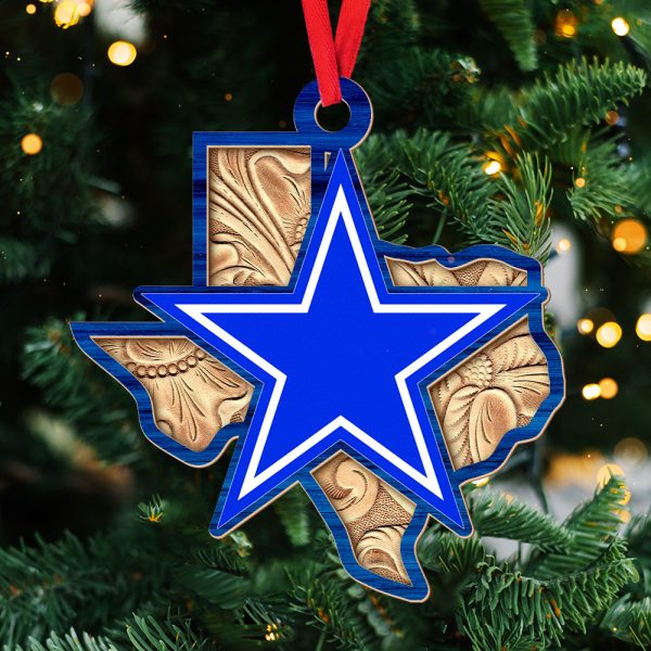 Dallas Cowboys Layered Wood Ornament - VANDH 3803