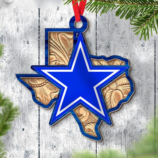 Dallas Cowboys Layered Wood Ornament - VANDH 3803