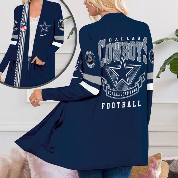 Dallas Cowboys Women's Patch Pocket Cardigan - TANTN 8893