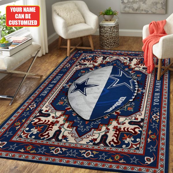 Personalized Dallas Cowboys Rectangular Rug - TANTN 8823