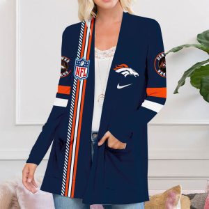 Denver Broncos Women's Patch Pocket Cardigan - TANTN 8891