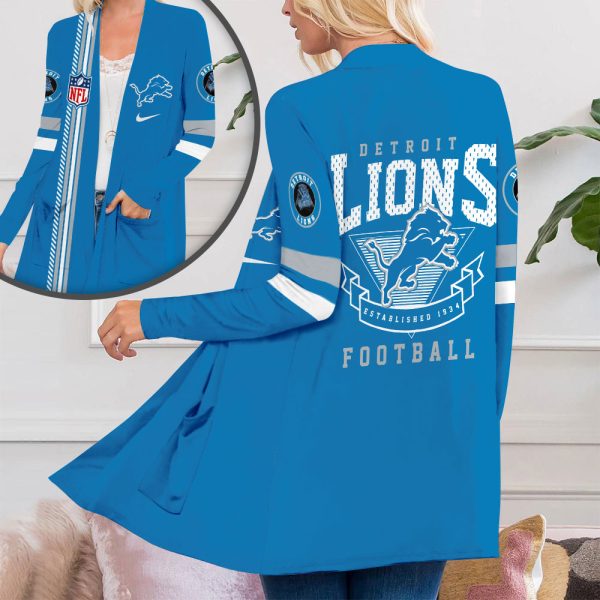 Detroit Lions Women's Patch Pocket Cardigan - TANTN 8890