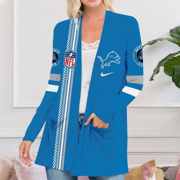 Detroit Lions Women's Patch Pocket Cardigan - TANTN 8890