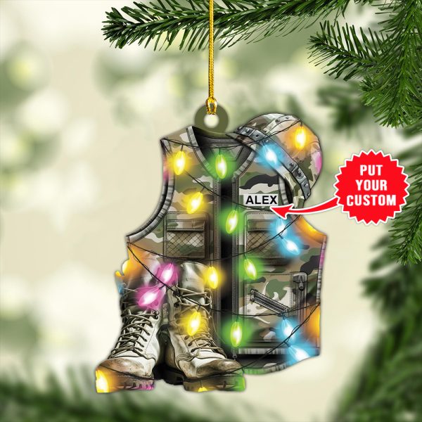 Personalized Veterans Custom Shape 2-sided Acrylic Ornament – HOATT 6677