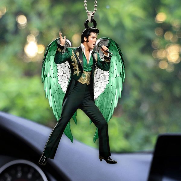 Elvis Presley Custom Shape 1-sided Acrylic Car Ornament - HOATT 6847