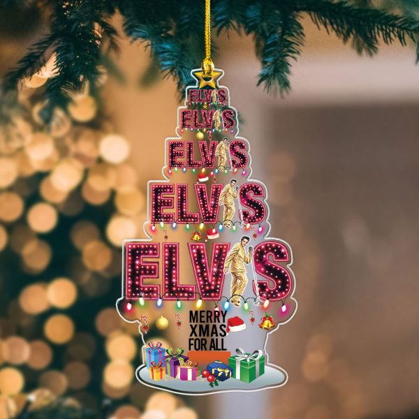 Elvis Presley Custom Shape Clear 1-sided Acrylic Ornament – MAITM 8580