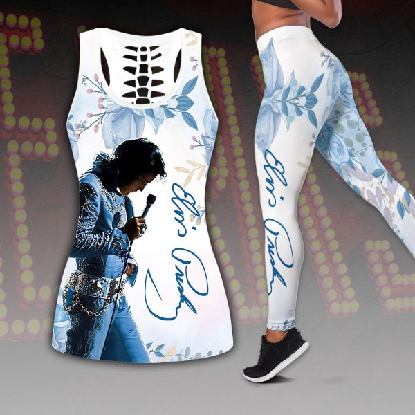 Elvis Presley Hollow Tank Top Leggings - MAITM 8572