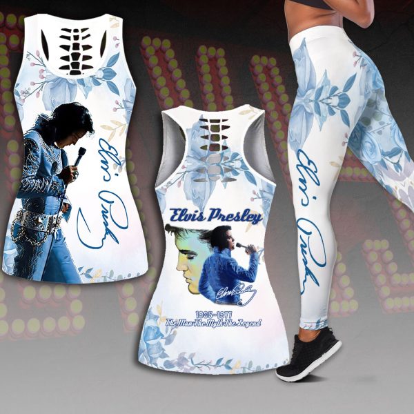 Elvis Presley Hollow Tank Top Leggings - MAITM 8572