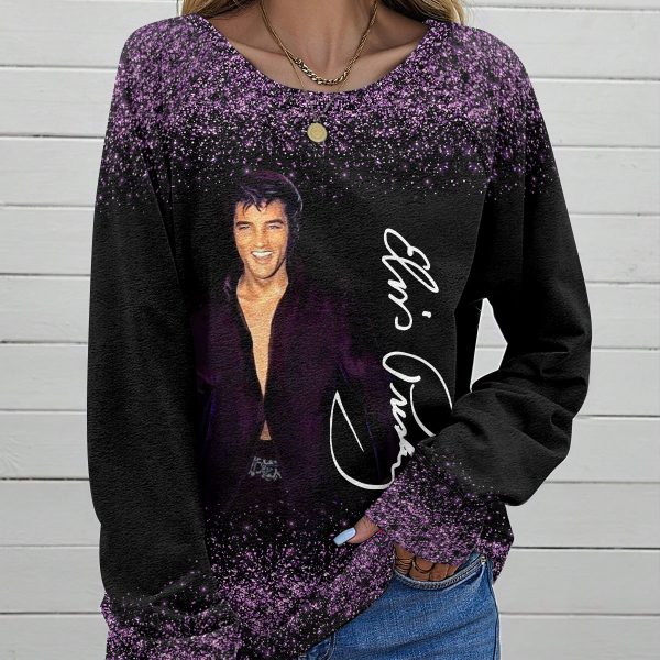 Elvis Presley Round Neck Raglan Sleeve Sweatshirt – HOATT 6731