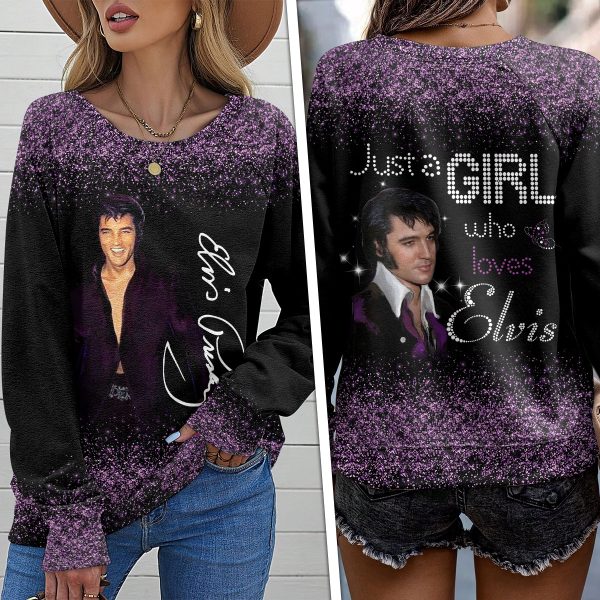 Elvis Presley Round Neck Raglan Sleeve Sweatshirt – HOATT 6731