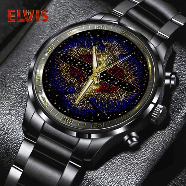 Elvis Presley Black Stainless Steel Watch - GNE 1844