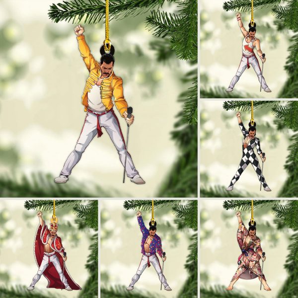 6PCS Freddie Mercury Custom Shape 2-sided Acrylic Ornament – MAITM 8494