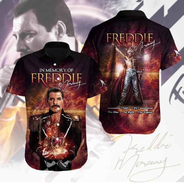 Freddie Mercury Short Sleeve Dress Shirt - MAITM 8490