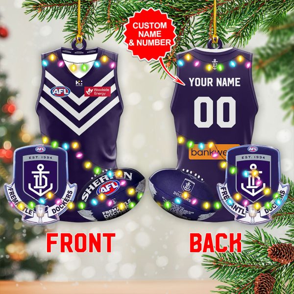 Personalized Fremantle Football Club Custom Shape 2-sided Acrylic Ornament – VANDH 3840